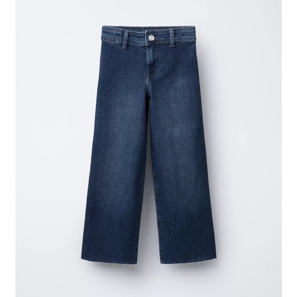 Zara Kids Dark Blue Wide-Leg Marine Jeans